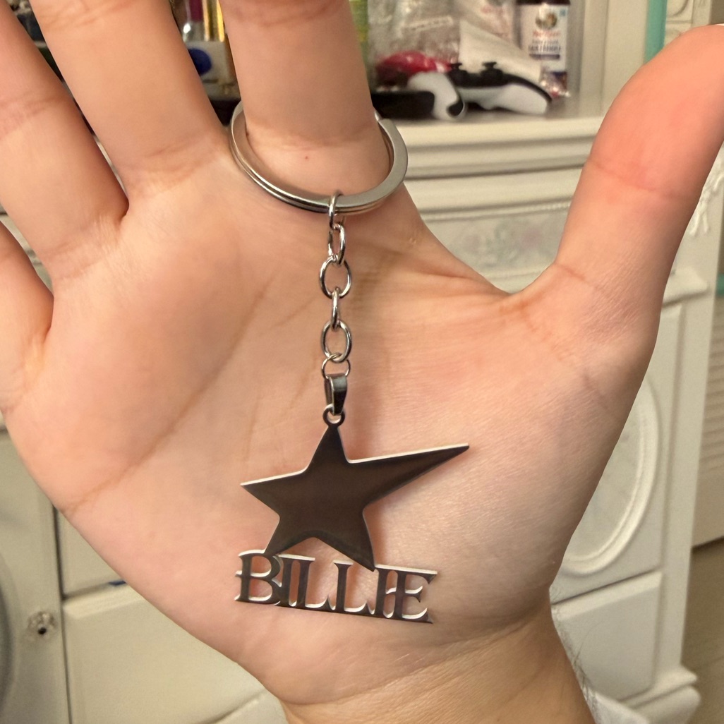 Billie Eilish Billie Star Stainless Steel Keychain